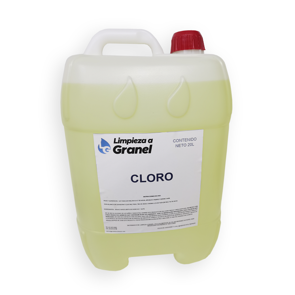 Limpieza a Granel envase cloro